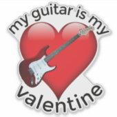 Mijn gitaar is mijn Valentijn Sticker (Voorkant)