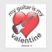 Mijn gitaar is mijn Valentijn Sticker (Vel)