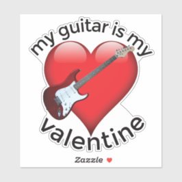 Mijn gitaar is mijn Valentijn Sticker
