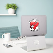 Mijn gitaar is mijn Valentijn Sticker (Laptop op bureau)