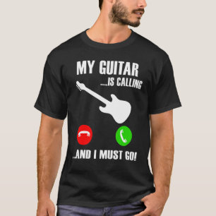 Mijn gitaar noemt zich bassist muziekspeler t-shirt