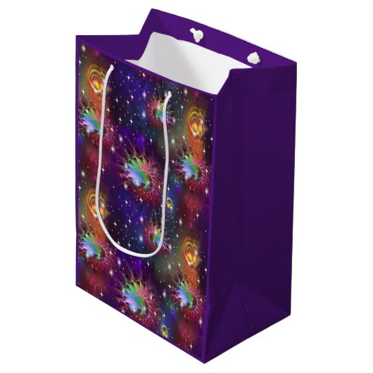 Mijn Glamoureus Funky Disco Pattern Medium Cadeauzakje (Voorkant Gekanteld)