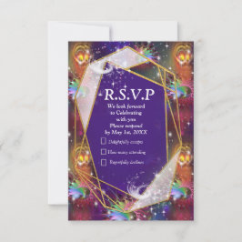 Mijn Glamoureuze Funky Disco-ontwerp RSVP Kaartje