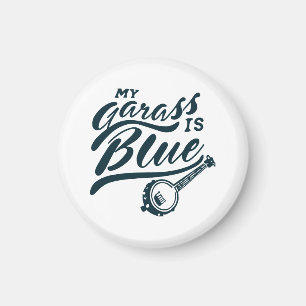 Mijn glazen banjo is blauw magneet