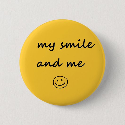 mijn glimlach en ik ronde button 5,7 cm (Voorkant)