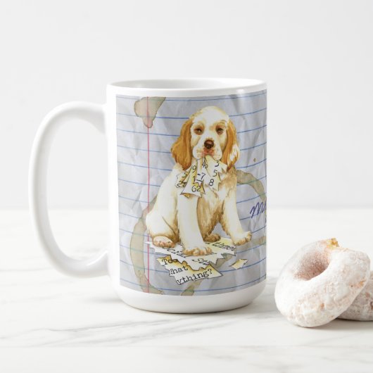 Mijn Glumber Spaniel Ate Mijn Lesson Plan Koffiemok (Met donut)