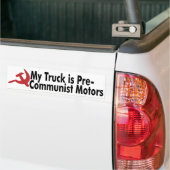 Mijn GM Truck is pre-communistische motoren Bumpersticker (Op Truck)