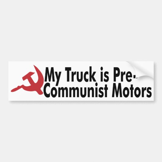 Mijn GM Truck is pre-communistische motoren Bumpersticker (Voorkant)