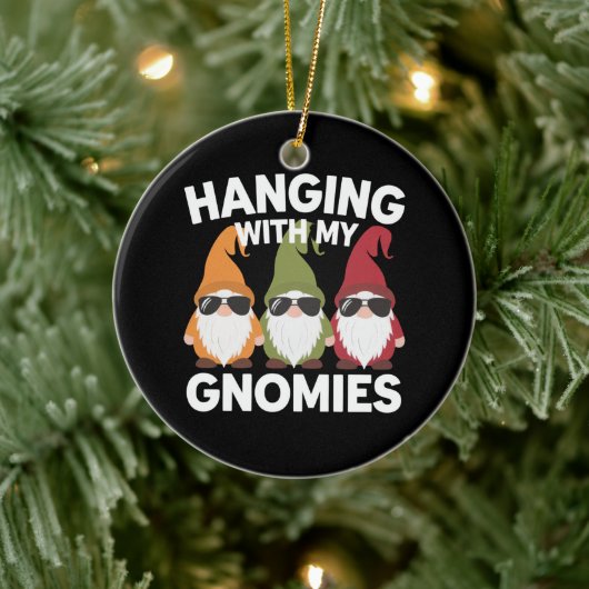 Mijn Gnome-vriendjes Funny Tuinkabouter Keramisch Ornament (Boom)