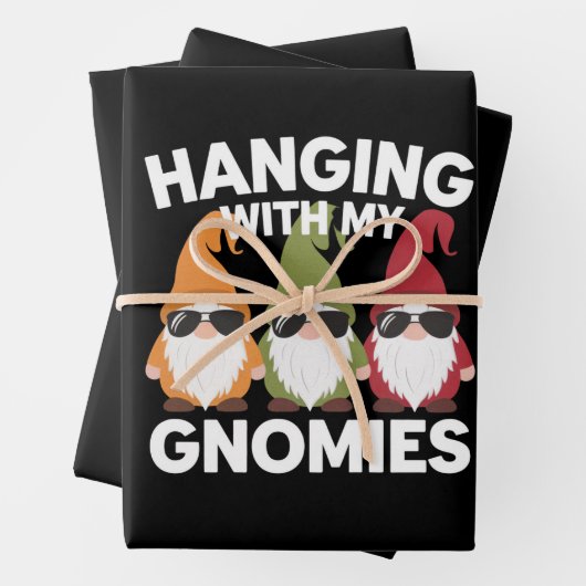 Mijn Gnome Vriendjes Leuk Tuinkabouter Inpakpapier Vel (In situ)