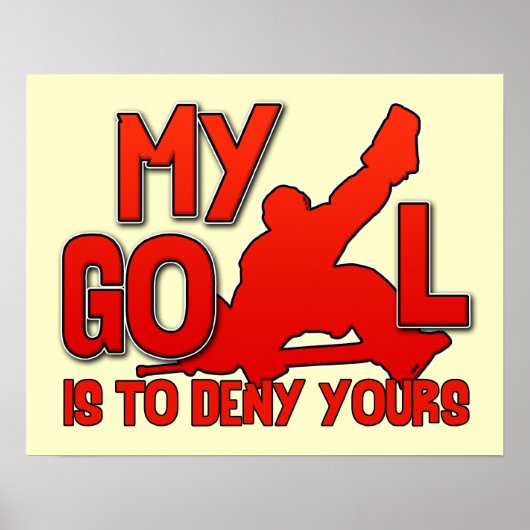 Mijn Goal Hockey Goalie Poster (Voorkant)