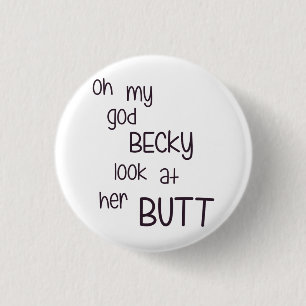 Mijn God Becky kijkt naar haar Butt. Ronde Button 3,2 Cm