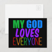 Mijn God houdt van iedereen mooie regenboog Kaart (Voorkant / Achterkant)