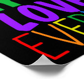 Mijn God houdt van iedereen mooie regenboog Poster (Hoek)