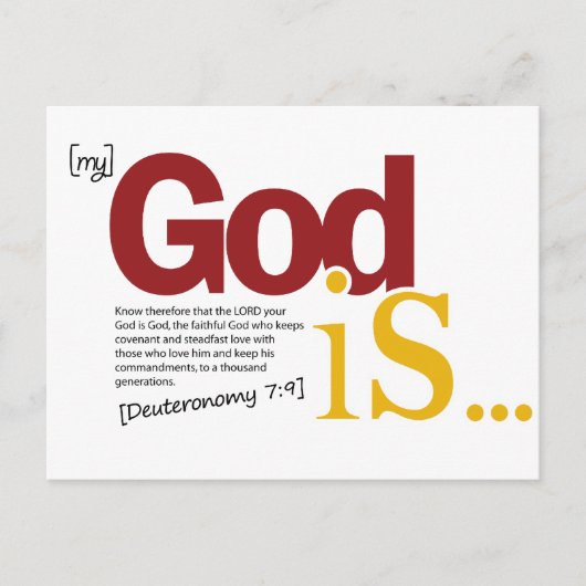Mijn God is Briefkaart (Voorkant)