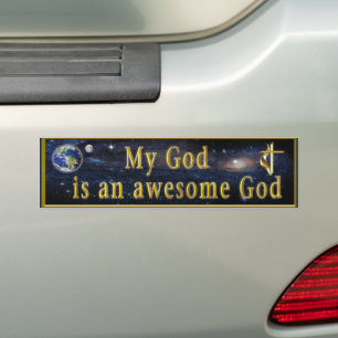 Mijn God is een geweldige God Bumpersticker