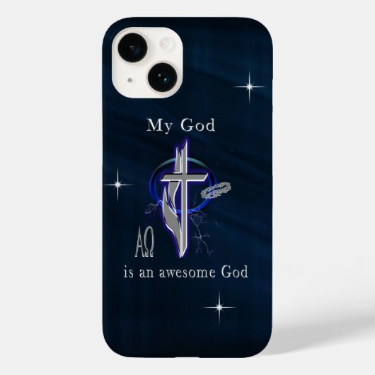 Mijn God is een Geweldige God Case-Mate iPhone Case (Achterkant)
