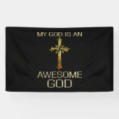 Mijn God is een Geweldige God Christelijke Religie Spandoek (Horizontaal)