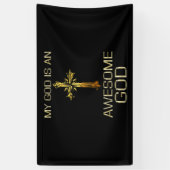 Mijn God is een Geweldige God Christelijke Religie Spandoek (Verticaal)