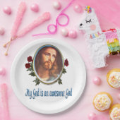 Mijn God is een geweldige God Papieren Bordje (Feest)