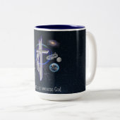 Mijn God is een geweldige God Tweekleurige Koffiemok (Voorkant rechts)