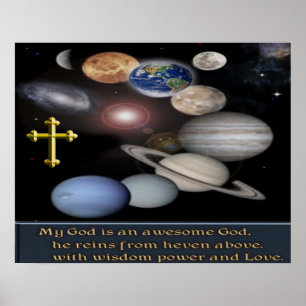 Mijn God is een geweldige poster van de God