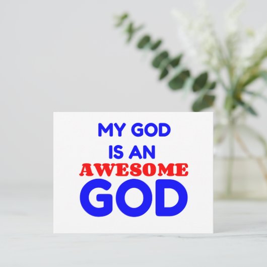 MIJN GOD IS GEWELDIGE BRIEFKAART (Staand voorkant)