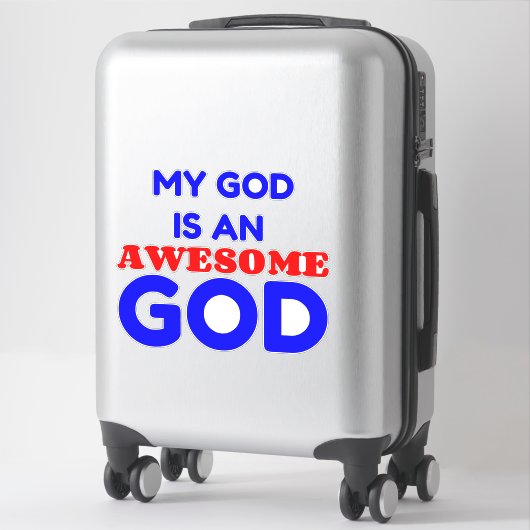 MIJN GOD IS GEWELDIGE STICKER (Koffer)