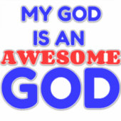 MIJN GOD IS GEWELDIGE STICKER (Voorkant)