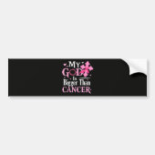 Mijn God is Groter Dan Borstkanker Bumpersticker (Voorkant)