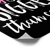 Mijn God is groter dan kankerbewustzijn Christelij Poster (Hoek)