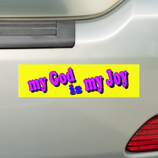 Mijn God is mijn Joy Bumpersticker (Op auto)