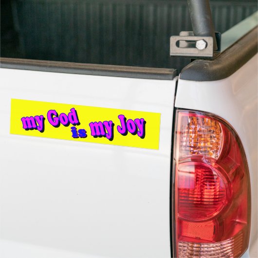 Mijn God is mijn Joy Bumpersticker (Op Truck)