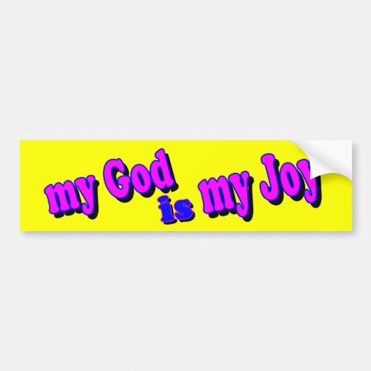 Mijn God is mijn Joy Bumpersticker (Voorkant)