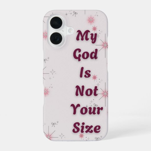"Mijn God is niet jouw maat" iPhone Case 16 Hoesje (Achterkant)