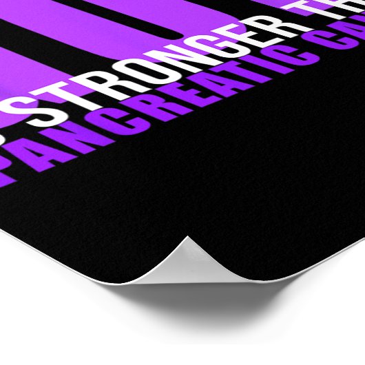 Mijn God is sterker dan Alvleesklier-kanker Bewust Poster (Hoek)