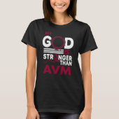 Mijn God is sterker dan AVM Bewustmakingslint T-shirt (Voorkant)