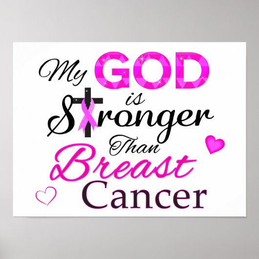 Mijn GOD is sterker dan borstkanker Poster (Voorkant)
