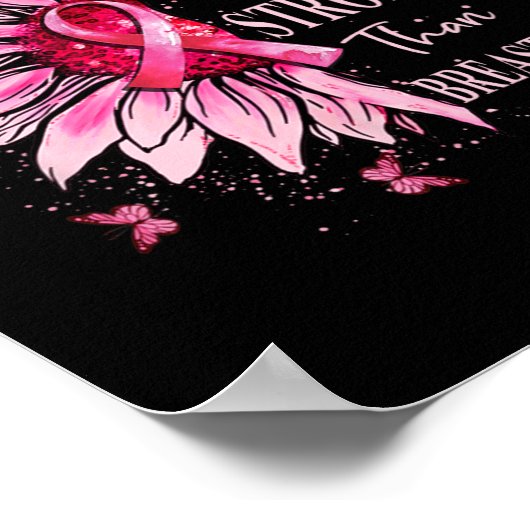 Mijn God is sterker dan borstkankerbewustwording. Poster (Hoek)