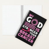 Mijn God is sterker dan borstkankerbewustzijn Notitieboek (Binnen)