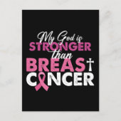 Mijn god is sterker dan Christelijk borstkanker Briefkaart (Voorkant)