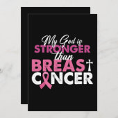 Mijn god is sterker dan Christelijk borstkanker Kaart (Voorkant / Achterkant)