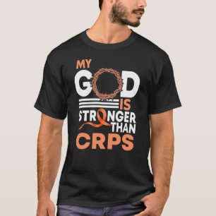 Mijn God is sterker dan CRPS Bewustingslint T-shirt