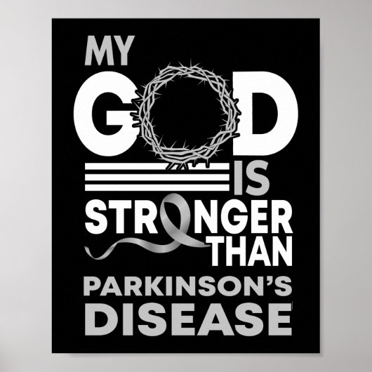 Mijn God is sterker dan de ziekte van Parkinson Poster (Voorkant)
