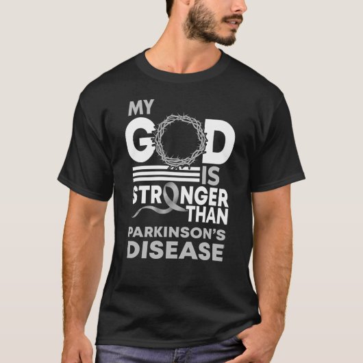 Mijn God is sterker dan de ziekte van Parkinson T-shirt (Voorkant)