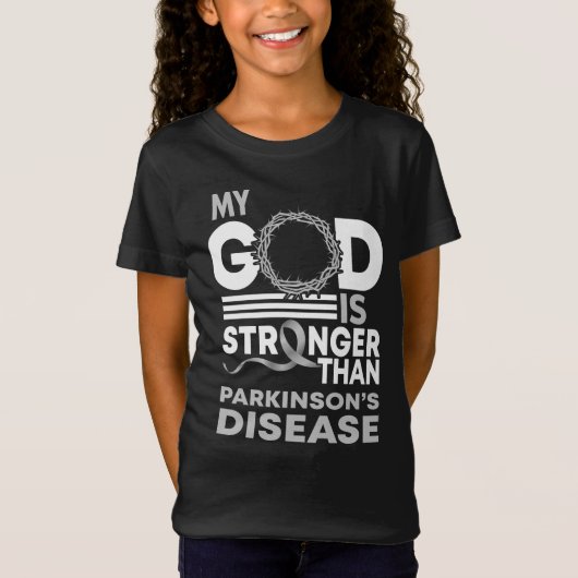 Mijn God is sterker dan de ziekte van Parkinson T-shirt (Voorkant)