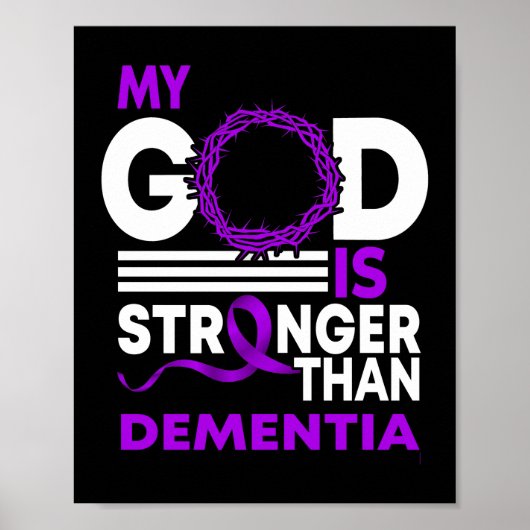 Mijn God is sterker dan dementienaliteits lint Poster (Voorkant)