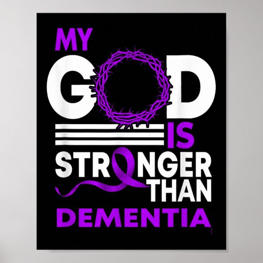 Mijn God is sterker dan dementienaliteits lint Poster (Voorkant)