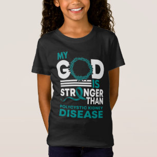 Mijn God is sterker dan een polycystische nierziek T-shirt