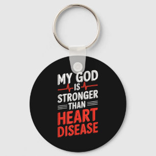 Mijn God is sterker dan hartaandoeningen Sleutelhanger